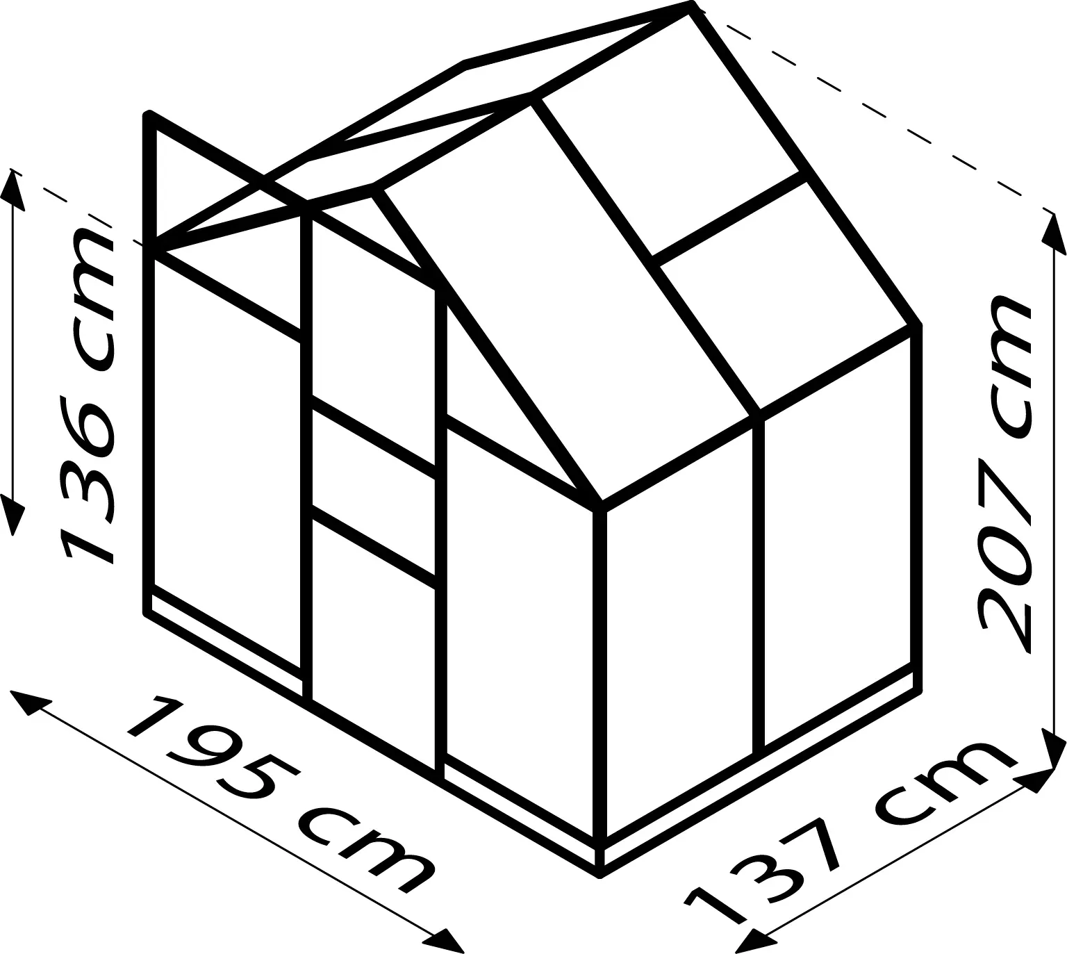 Vitavia Gewächshaus Apollo 2500 194 x 137 cm 4 mm Hohlkammerplatten