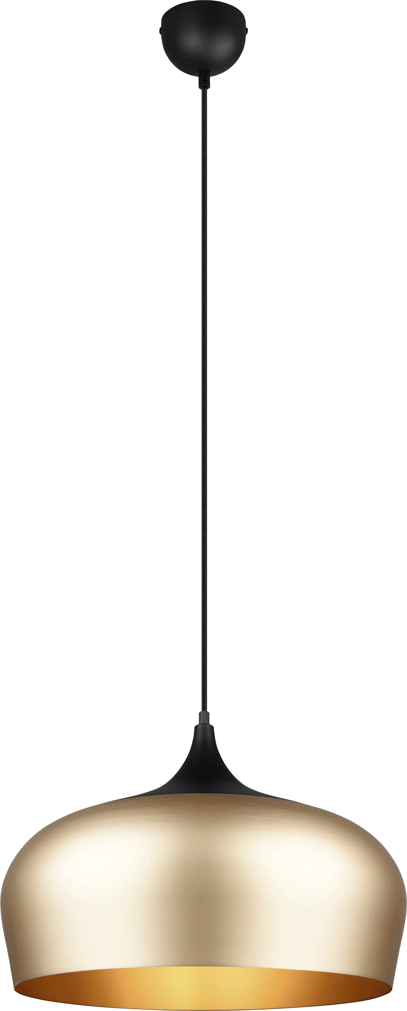 Trio Leuchten Pendelleuchte Chiron Ø 45cm messing, schwarz matt