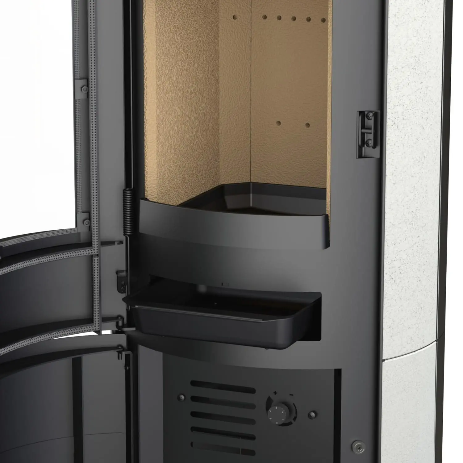 Thermia Kaminofen Cumulus Omega XL Limestone Stahl schwarz 7 kW