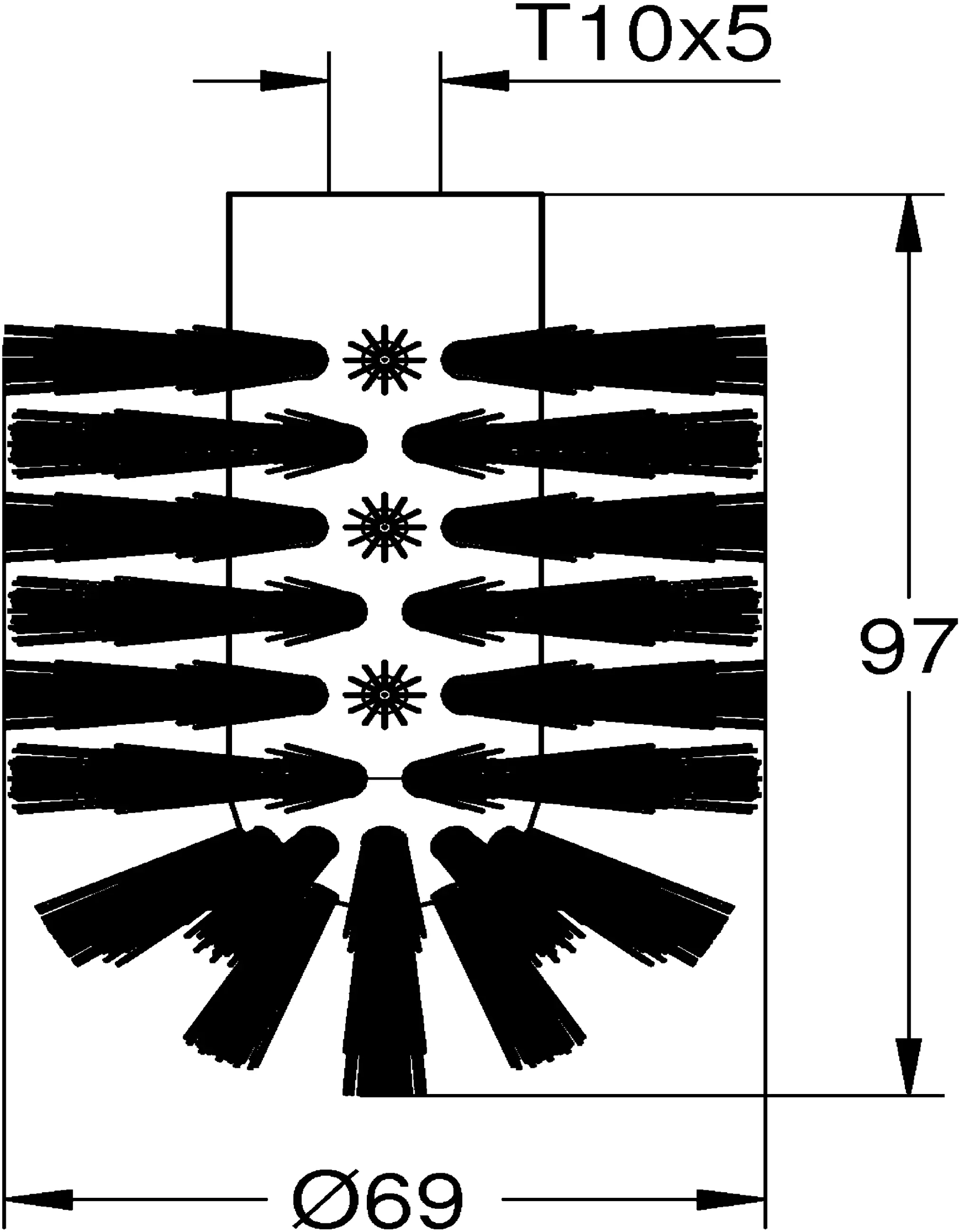Grohe Start Ersatzbürstenkopf velvet black Grohe Start Ersatzbürstenkopf velvet black