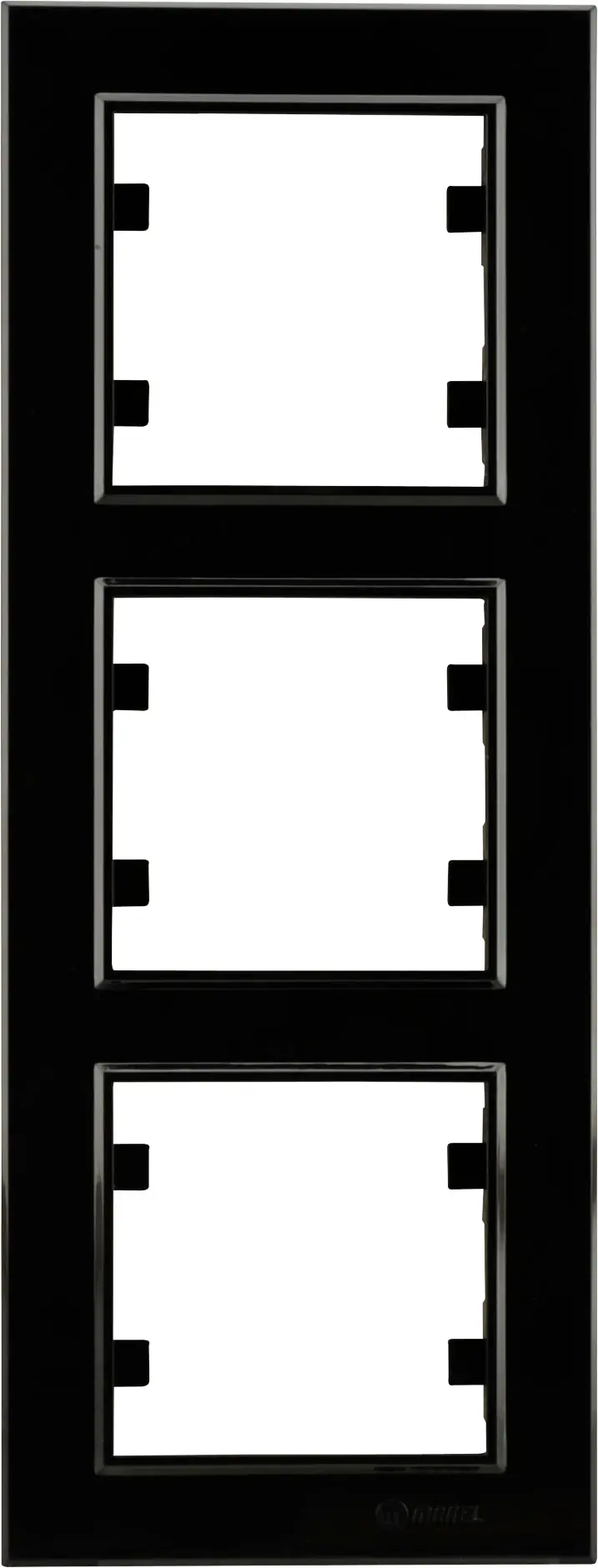 Unitec Abdeckrahmen 3-fach schwarz, Serie Karea Unitec Abdeckrahmen 3-fach schwarz, Serie Karea