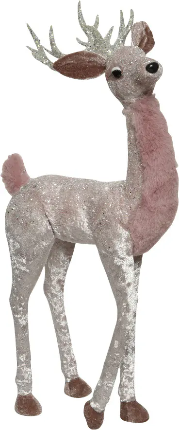 Kaemingk Dekofigur Hirsch rosa 46 cm