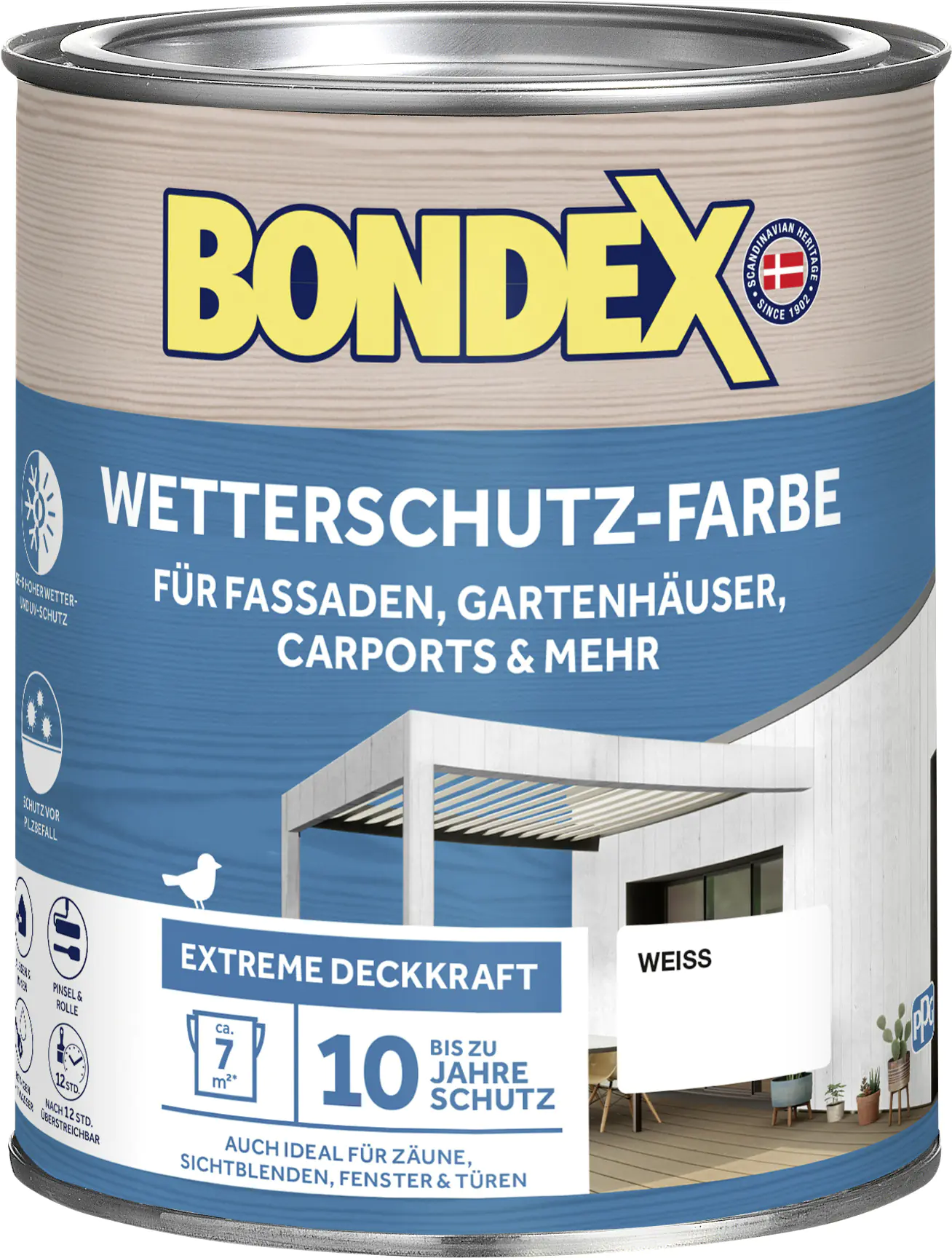 Bondex Wetterschutzfarbe 0,75 L weiss Bondex Wetterschutzfarbe 0,75 L weiss