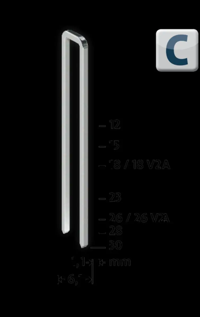 Novus Tackerklammer Typ C 4 12mm 1100 Stück Schmalrückenklammer