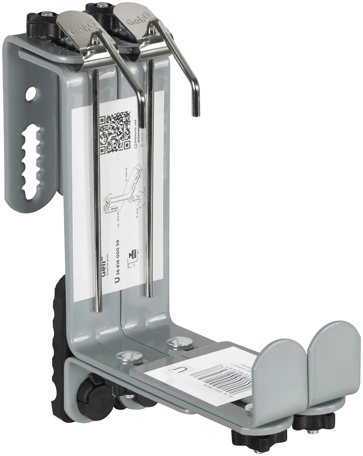 Geli Blumenkastenhalter universal Bandeisen 3-fach verstellbar betongrau - 2 Stück Geli Blumenkastenhalter universal Bandeisen 3-fach verstellbar betongrau - 2 Stück