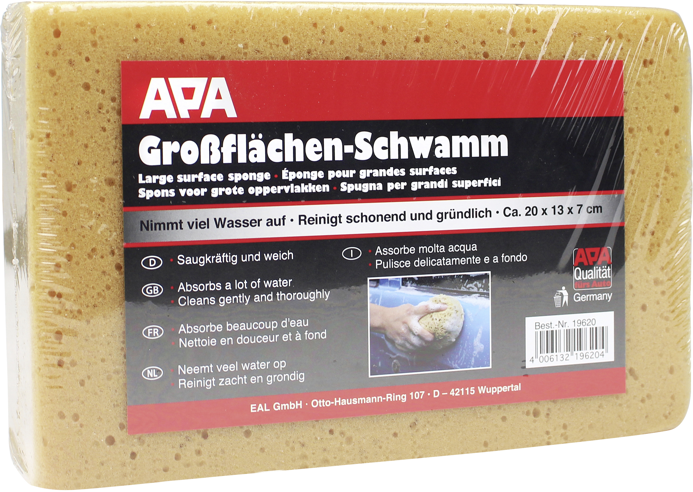 APA Autoschwamm groß 20x13x7cm APA Autoschwamm groß 20x13x7cm
