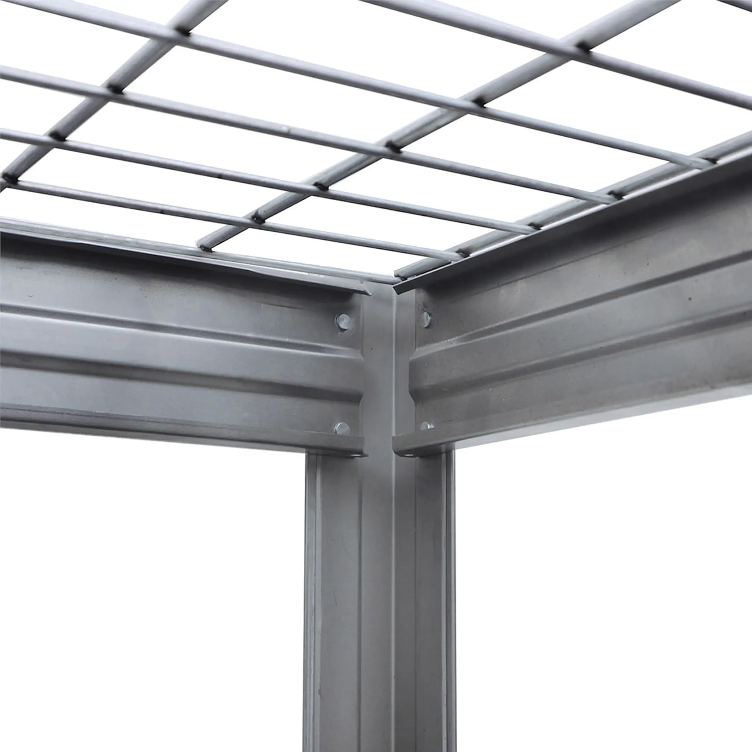 Ar Shelving Schwerlastregal Bullrack Rivet Wire verzinkt 200 x 210 cm 4 Stahlgitterböden 2400 kg