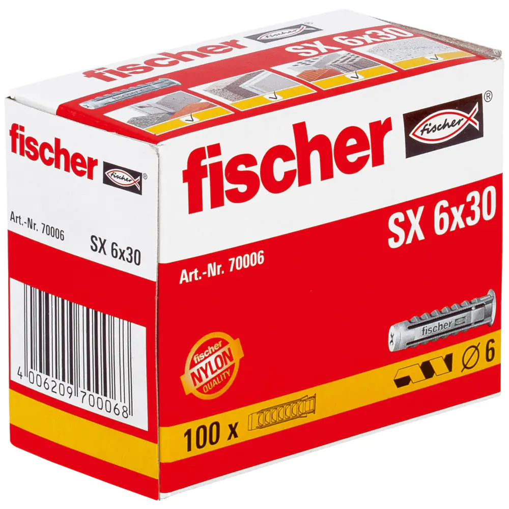 Fischer Dübel SX 6.0 x 30 mm - 100 Stück