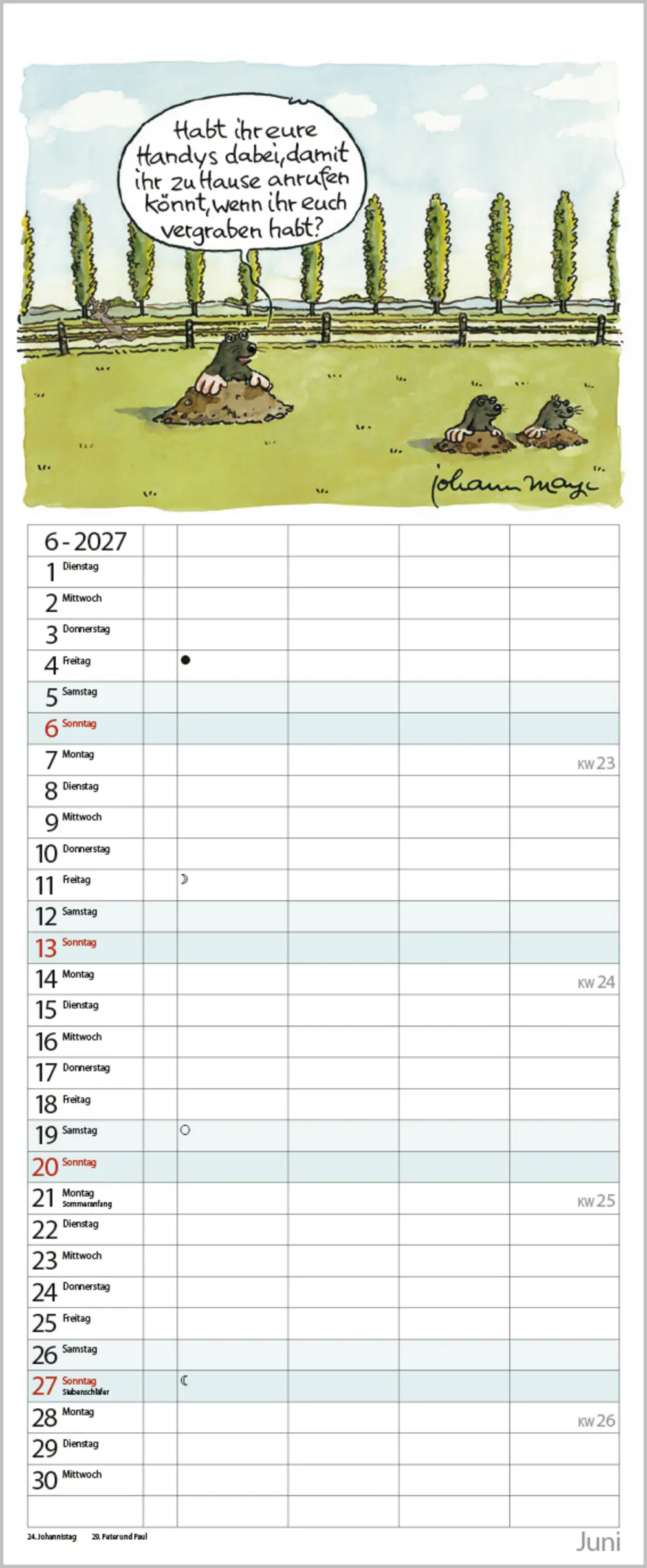 Korsch Kalender Tierisches Familienglück 2027