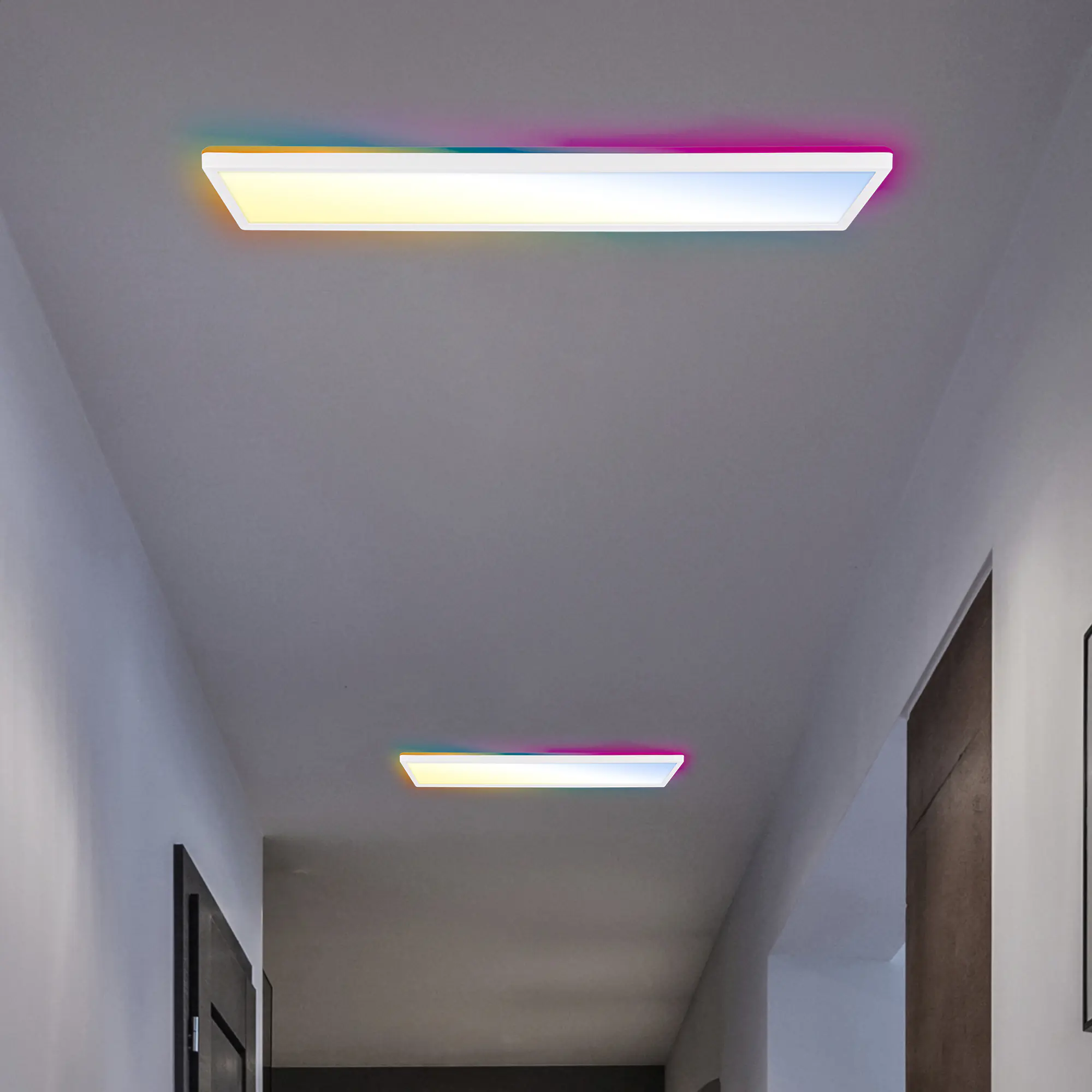 Briloner LED-Panelleuchte Slim 58 x 20 cm weiß RGB dimmbar