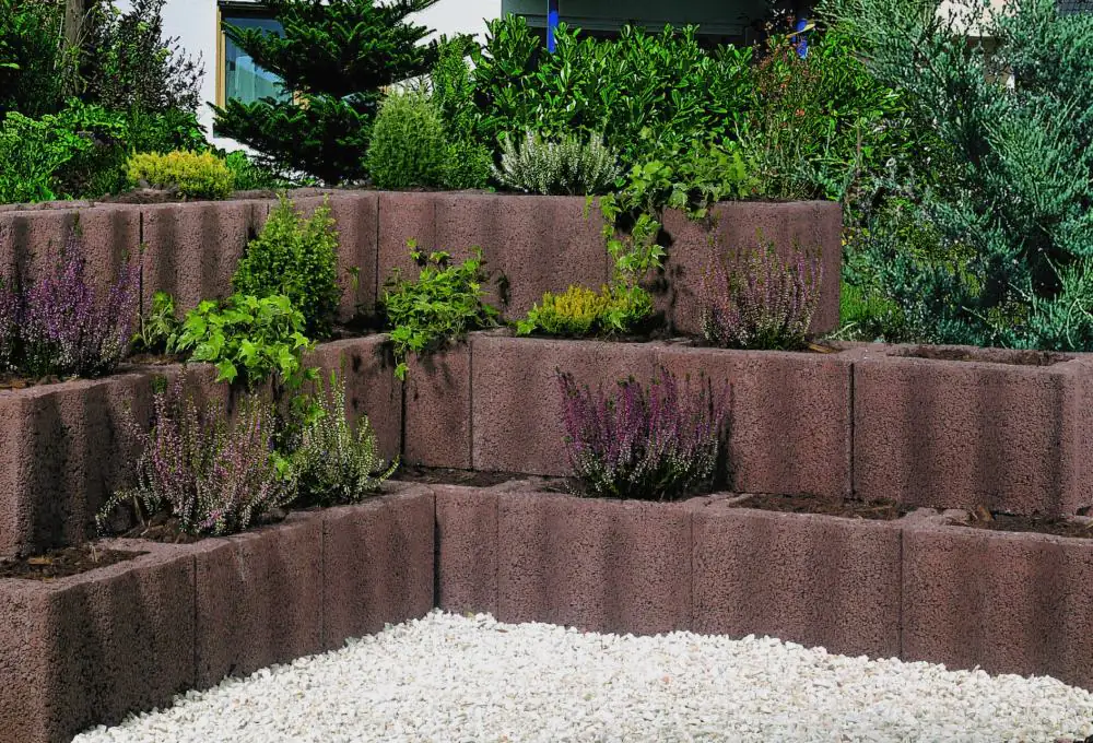 Kann Pflanzstein Wellino 30 x 20 x 20 cm braun