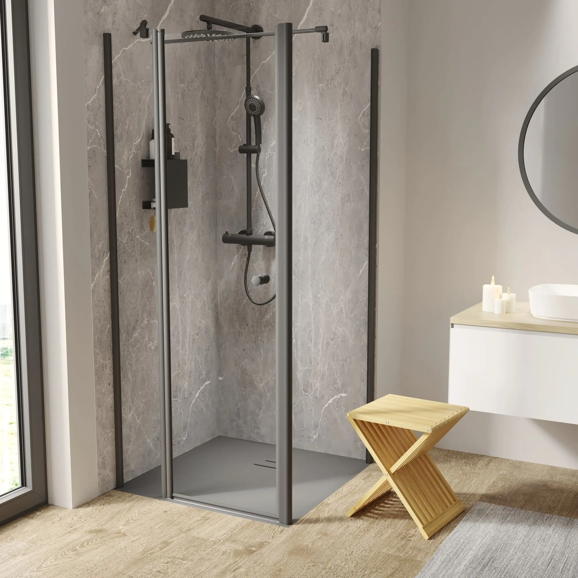 Schulte Badhocker aus Bambus klappbar 39 x 38 x 44 cm