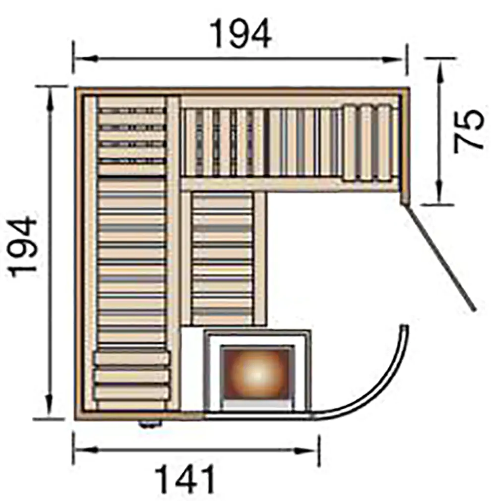 4004581482251_1 Weka Element-Designsauna Sara 1 Set 1 mit OS Saunaofen