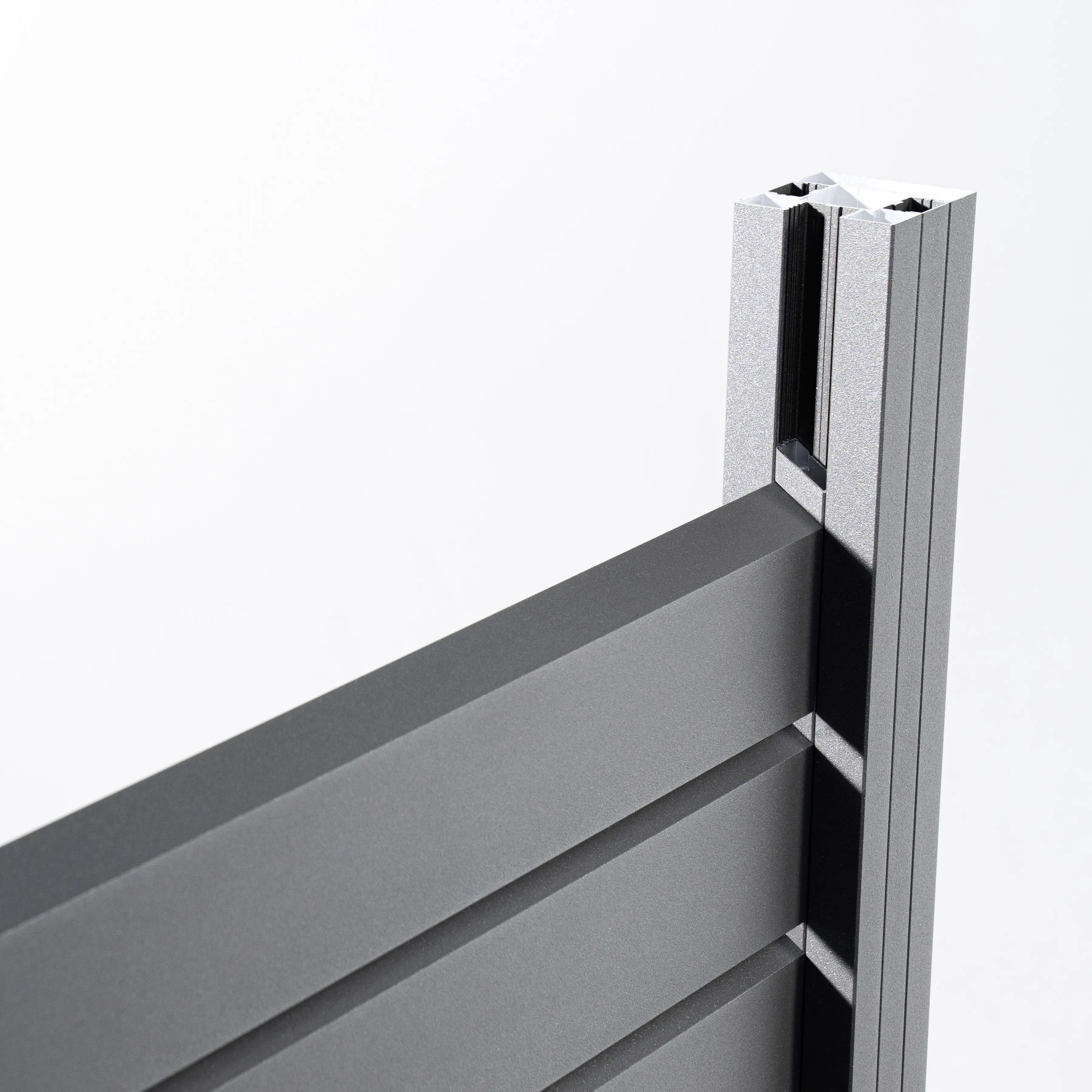 Ambiente Alu-Zaun Erweiterungsset Rhombus MINI 187 x 184,2 cm grau