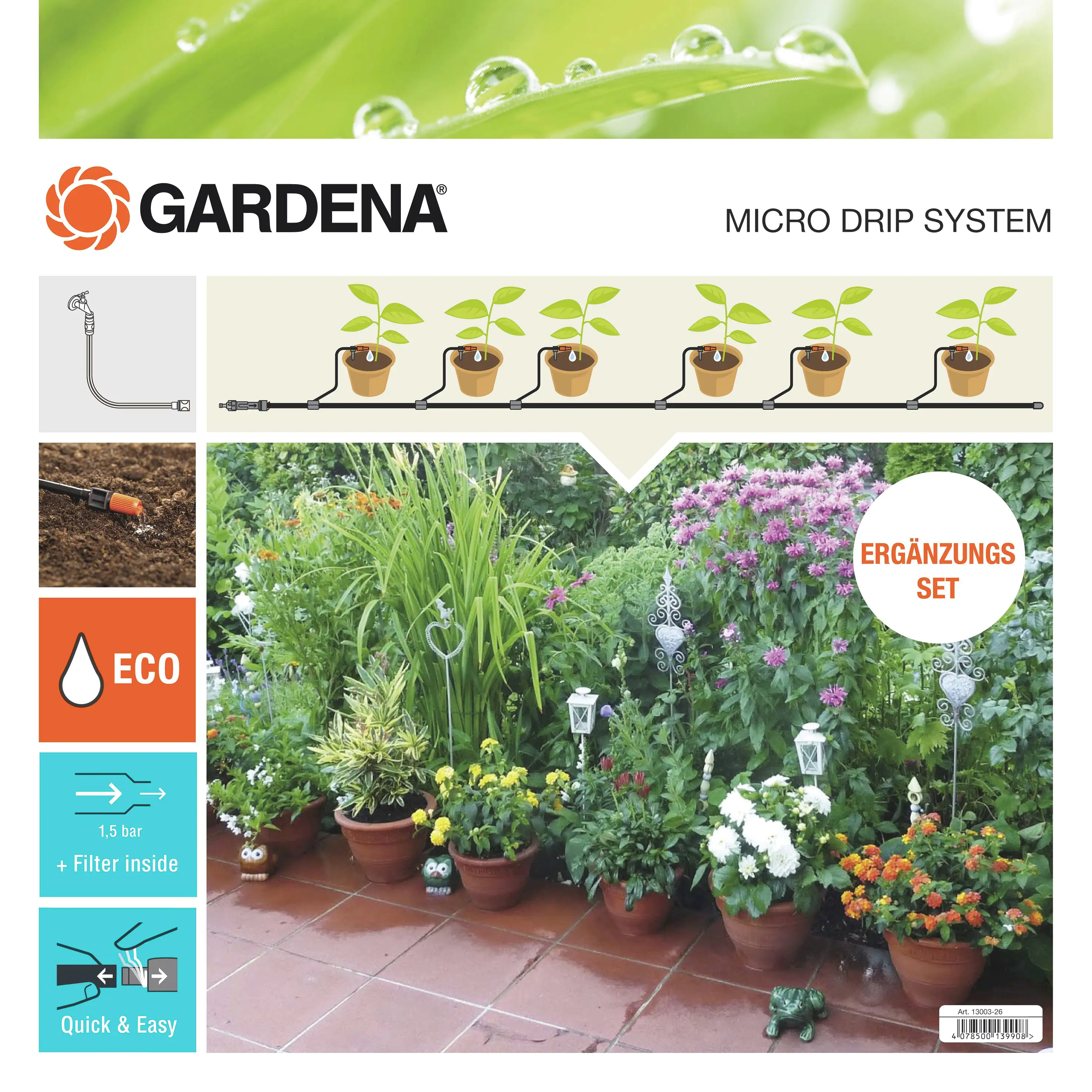 Gardena Micro Drip System Erweiterungsset 4 Pflanztröge