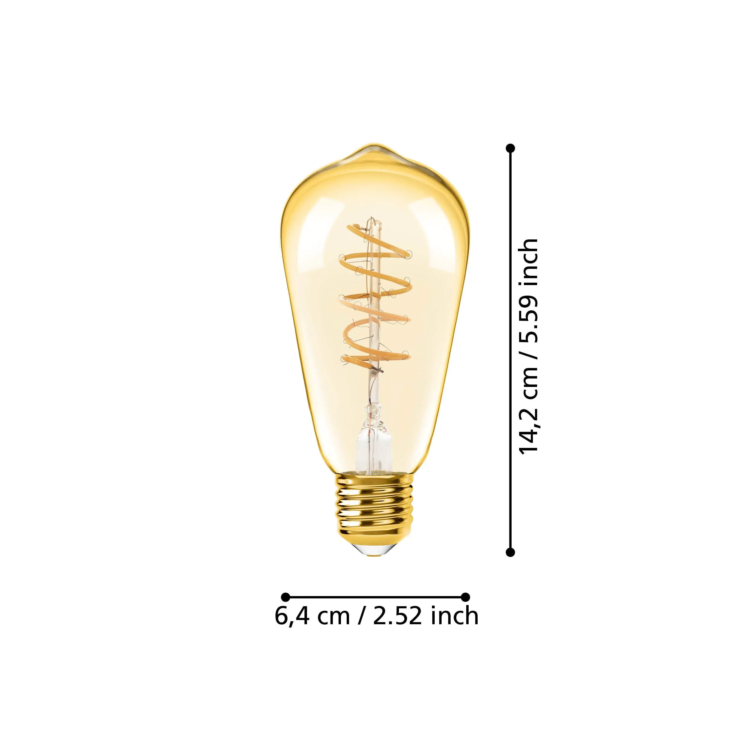 Eglo LED Deko Leuchtmittel Edison ST64 E27 4W amber 2000K Eglo LED Deko Leuchtmittel Edison ST64 E27 4W amber 2000K