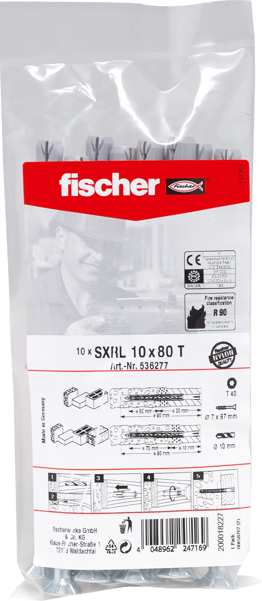 Fischer Langschaftdübel 10.0 x 140 mm - 10 Stück