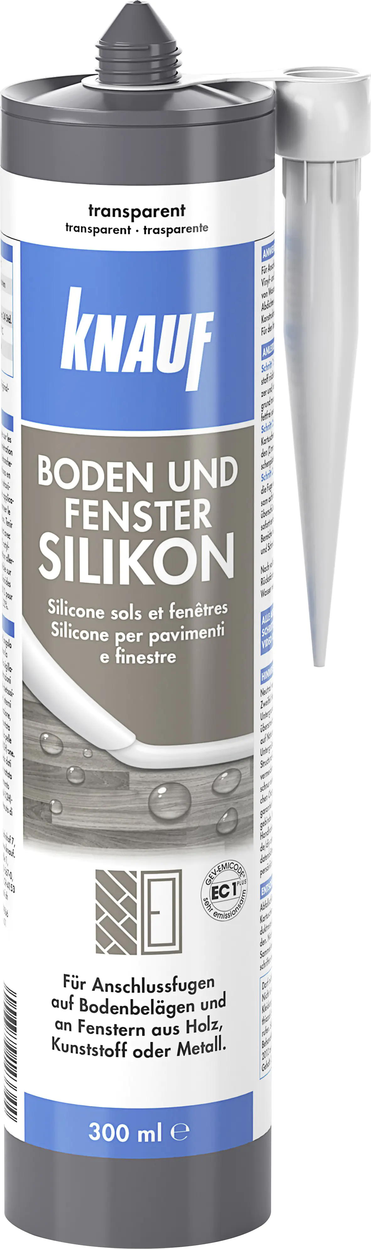 Knauf Boden- & Fenster Silikon 300 ml transparent 