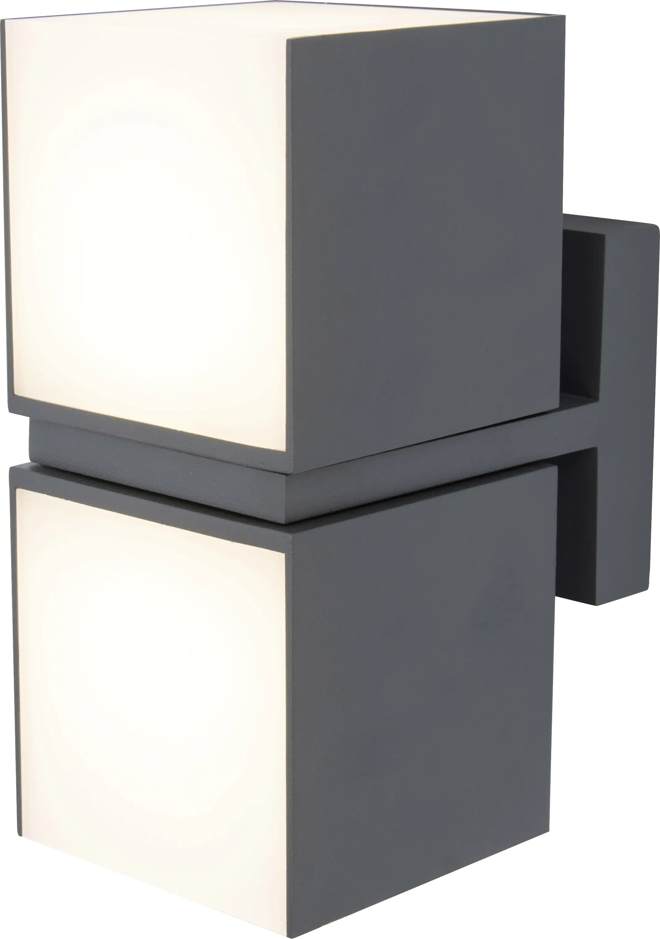 LUTEC LED Außenleuchte CUBA 2 x 500 Lumen anthrazit/weiß LUTEC LED Außenleuchte CUBA 2 x 500 Lumen anthrazit/weiß