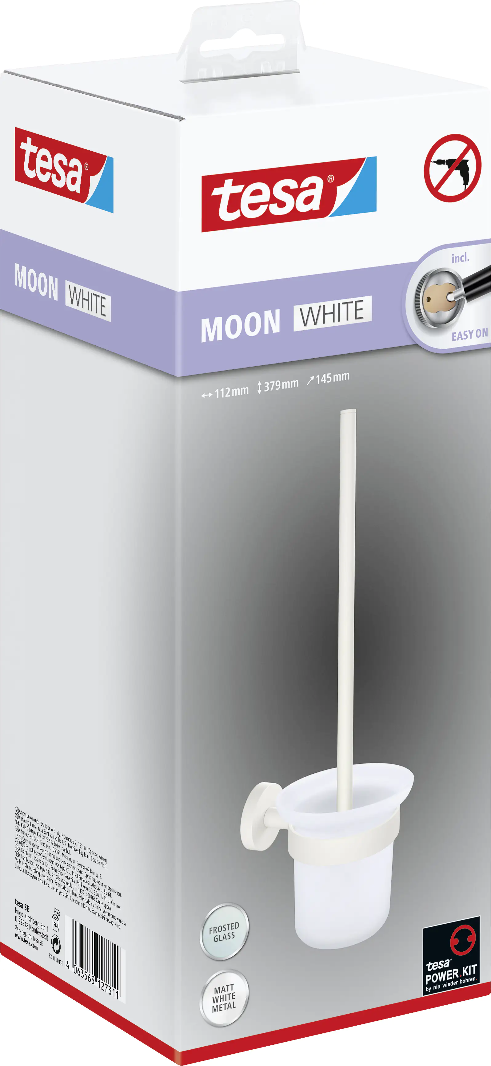 Tesa WC-Bürstengarnitur MOON weiß