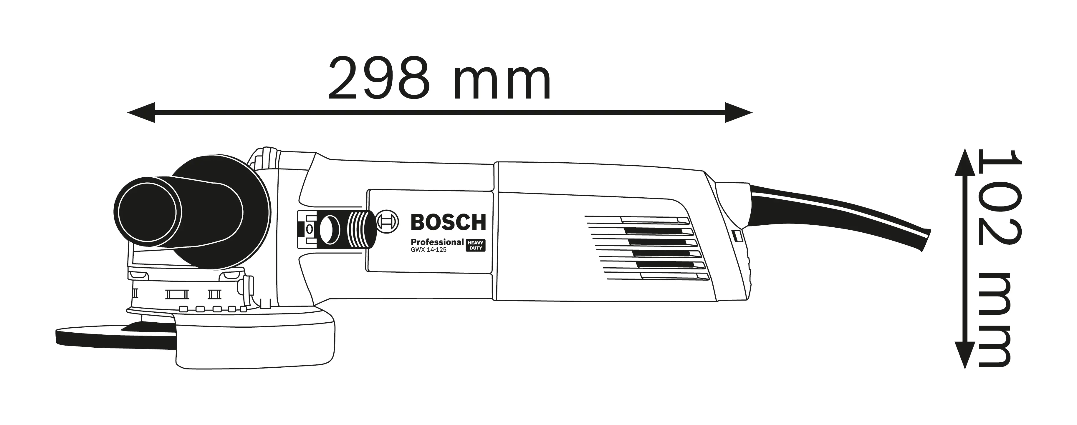 Bosch Professional Winkelschleifer GWX 14-125 mit X-LOCK
