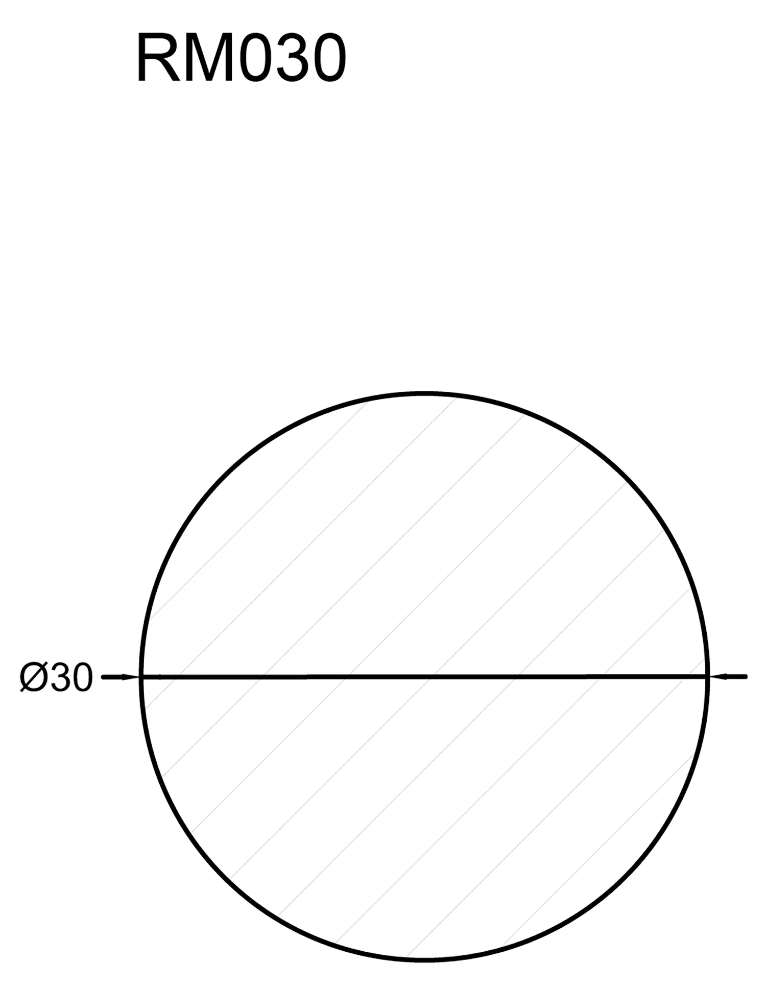 FN Neuhofer Rundstab glatt 100 cm 30 x 30 mm Buche