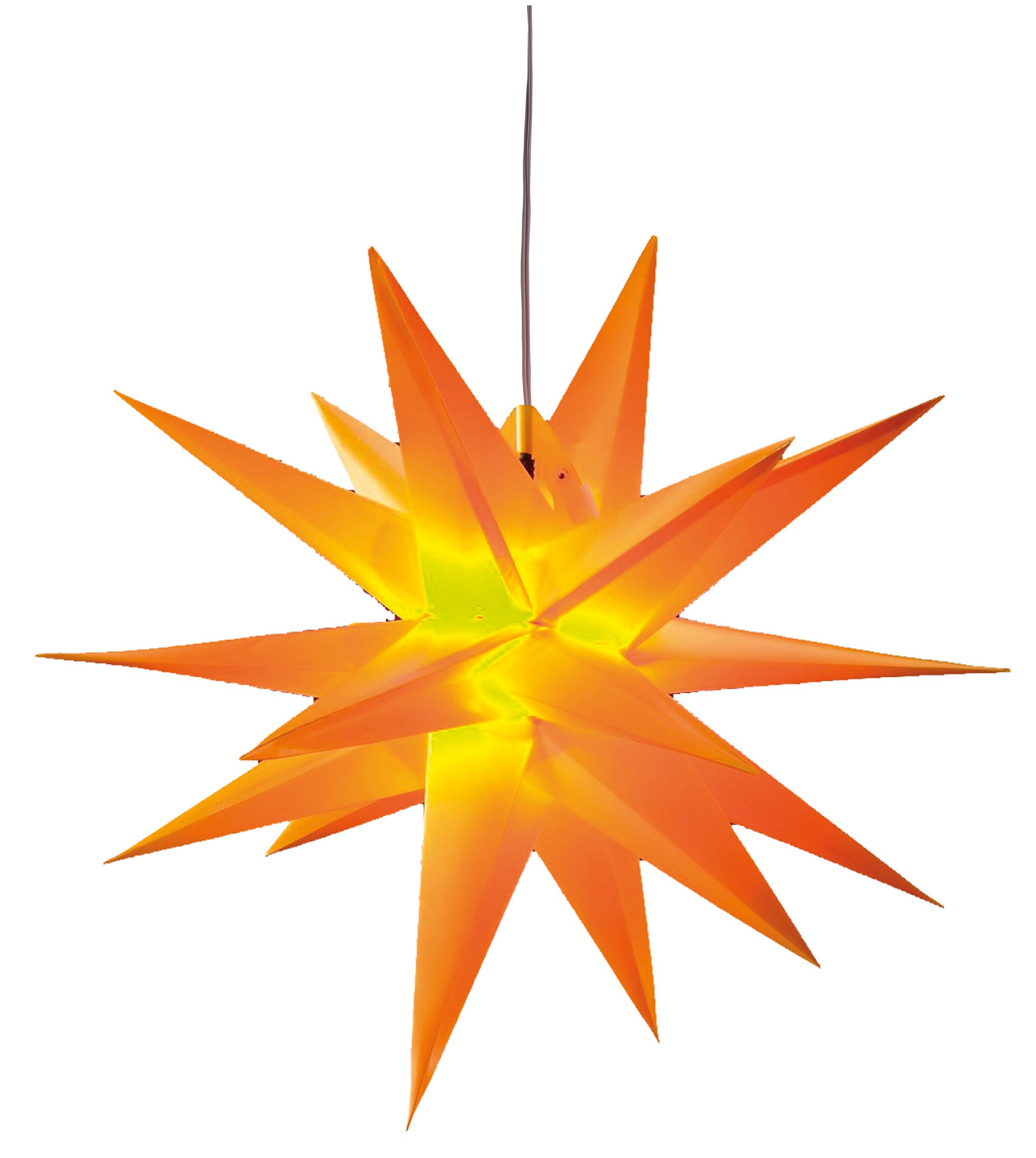 Saico LED-Stern mit Timer Ø 35 cm warmweiß gelb