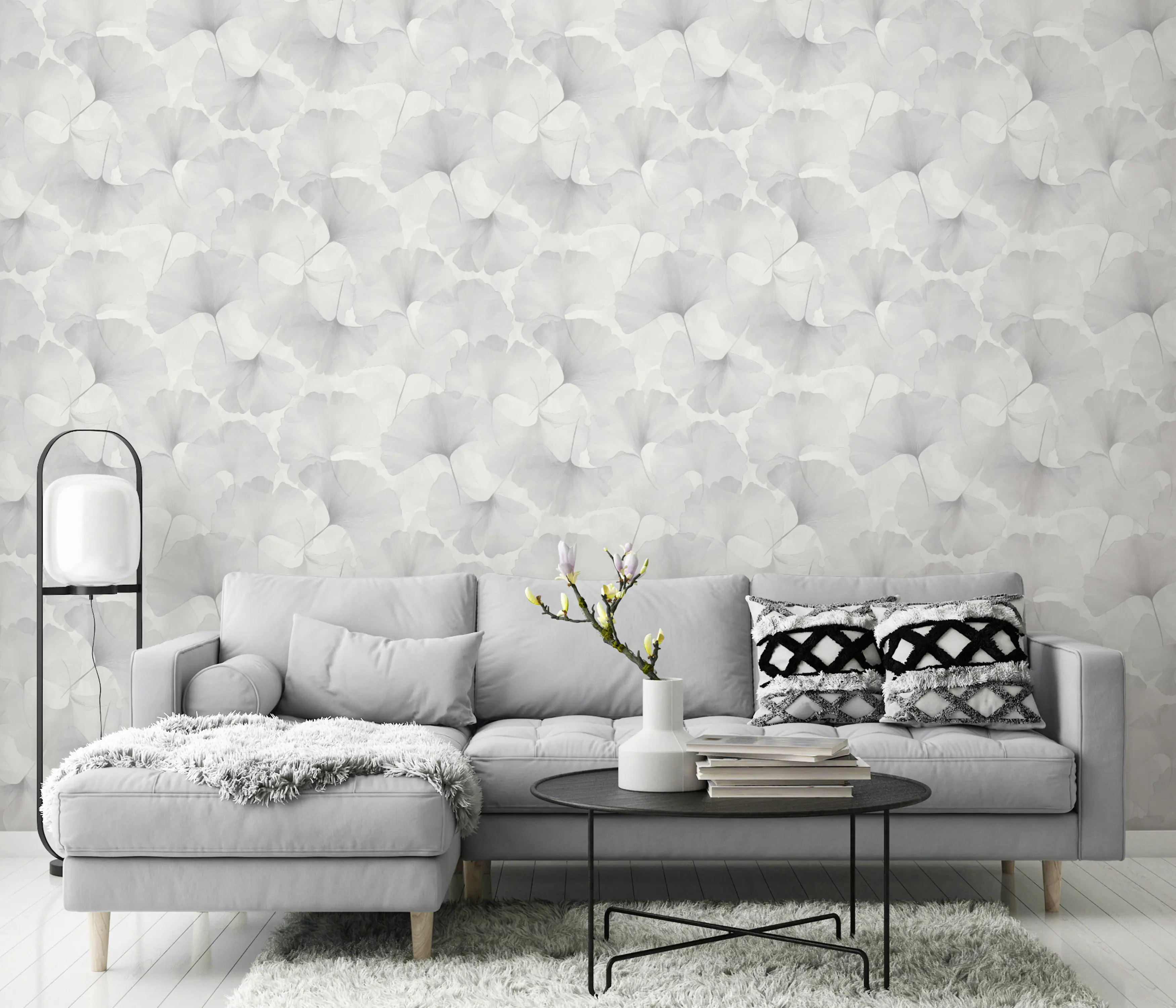 Erismann Vliestapete Floral grau 10,05 x 0,53 m