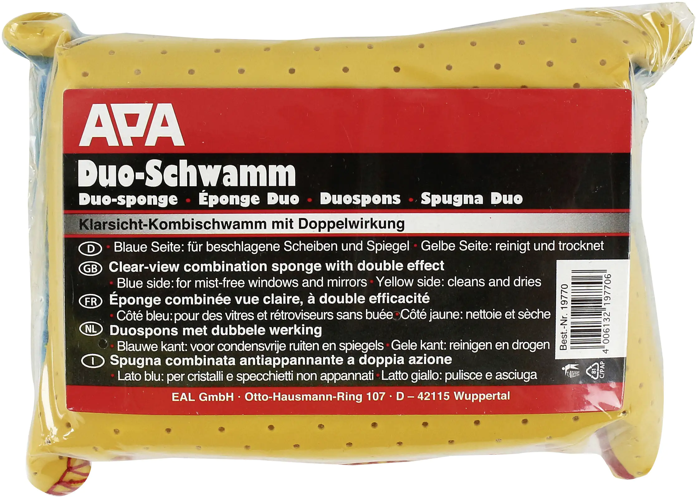 APA Duo-Schwamm 11,5x7,5x4cm APA Duo-Schwamm 11,5x7,5x4cm