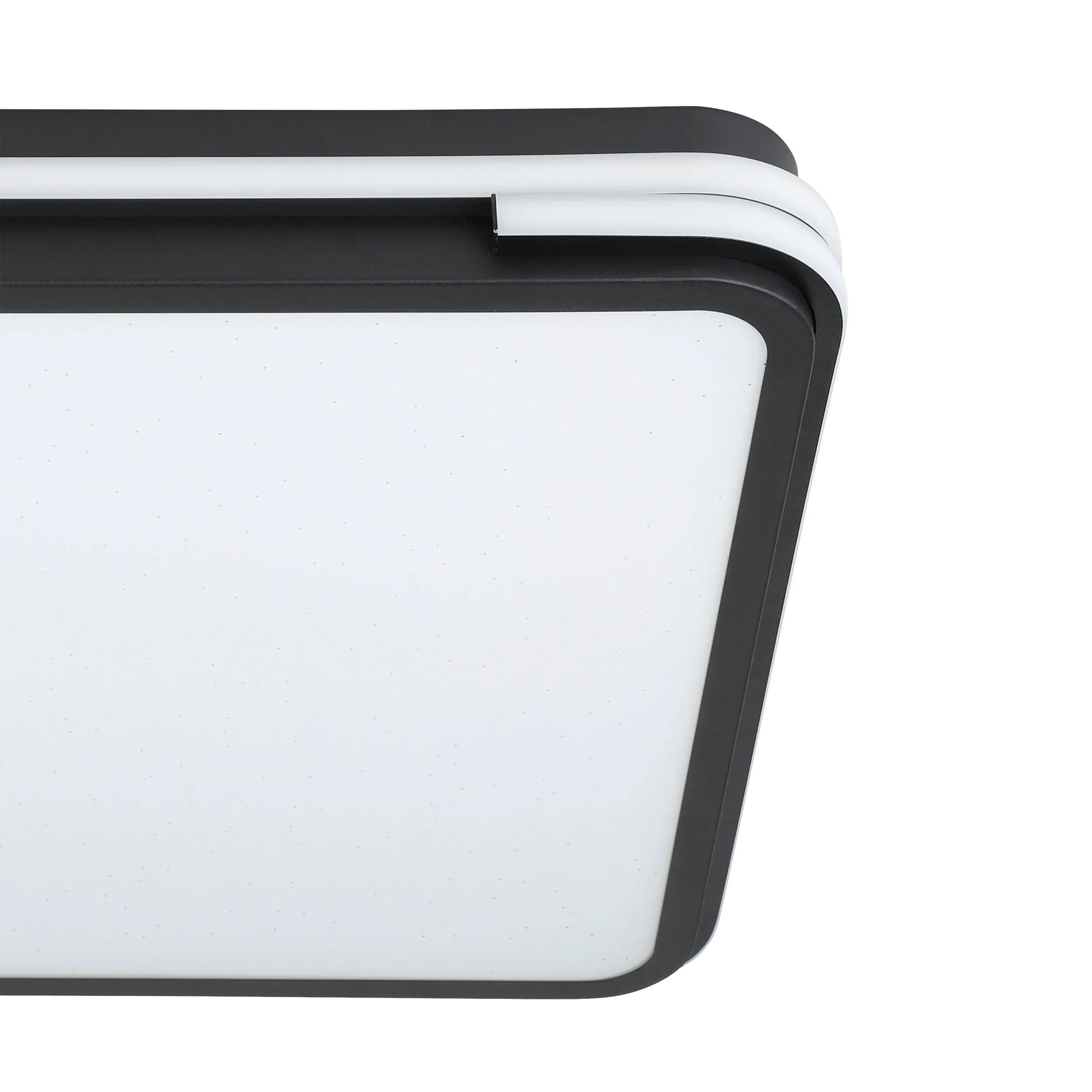 Eglo Connect LED Deckenleuchte Genovese-Z schwarz weiß 47 x 47 cm Eglo Connect LED Deckenleuchte Genovese-Z schwarz weiß 47 x 47 cm