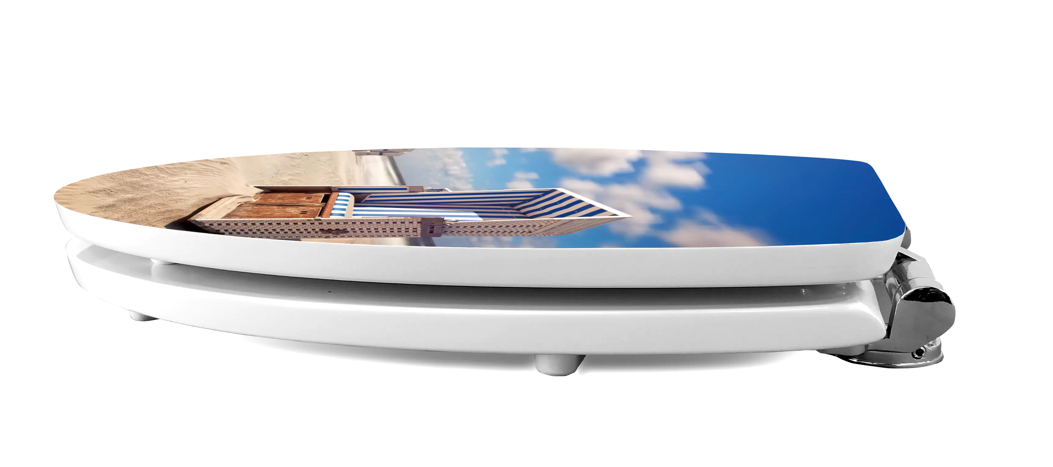 Primaster WC-Deckel mit Absenkautomatik Ostsee weiß