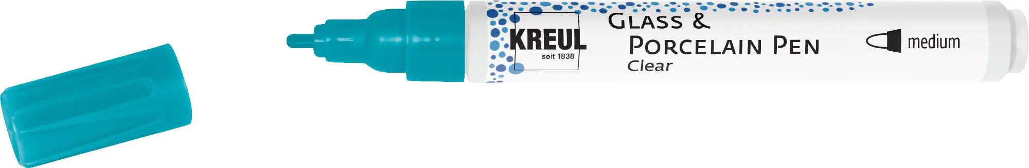 Kreul Glass & Porcelain Pen Clear medium türkis 2 - 4 mm