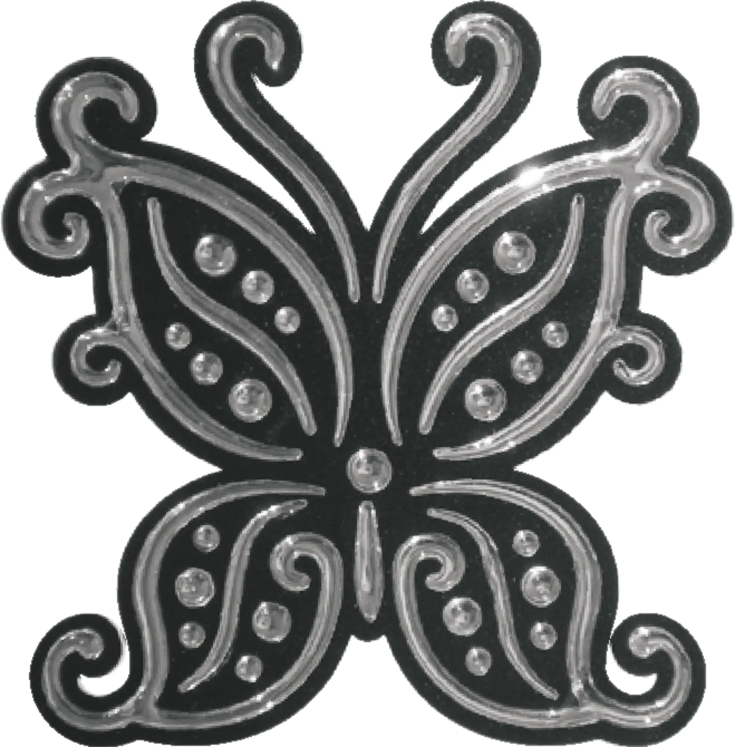 Hermann Schütz 3D-Chrome-Sticker Schmetterling 85x80mm