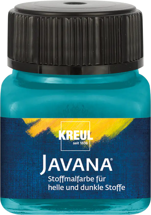 Kreul Javana Stoffmalfarbe für helle und dunkle Stoffe türkis 20 ml