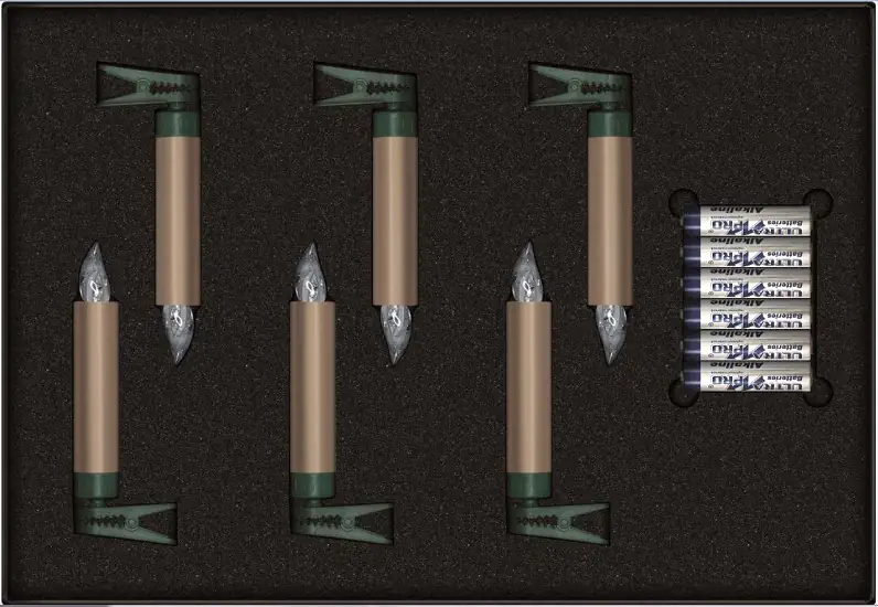 Krinner Lumix Weihnachtsbaumkerzen Premium mini Erweiterungsset 6 LEDs