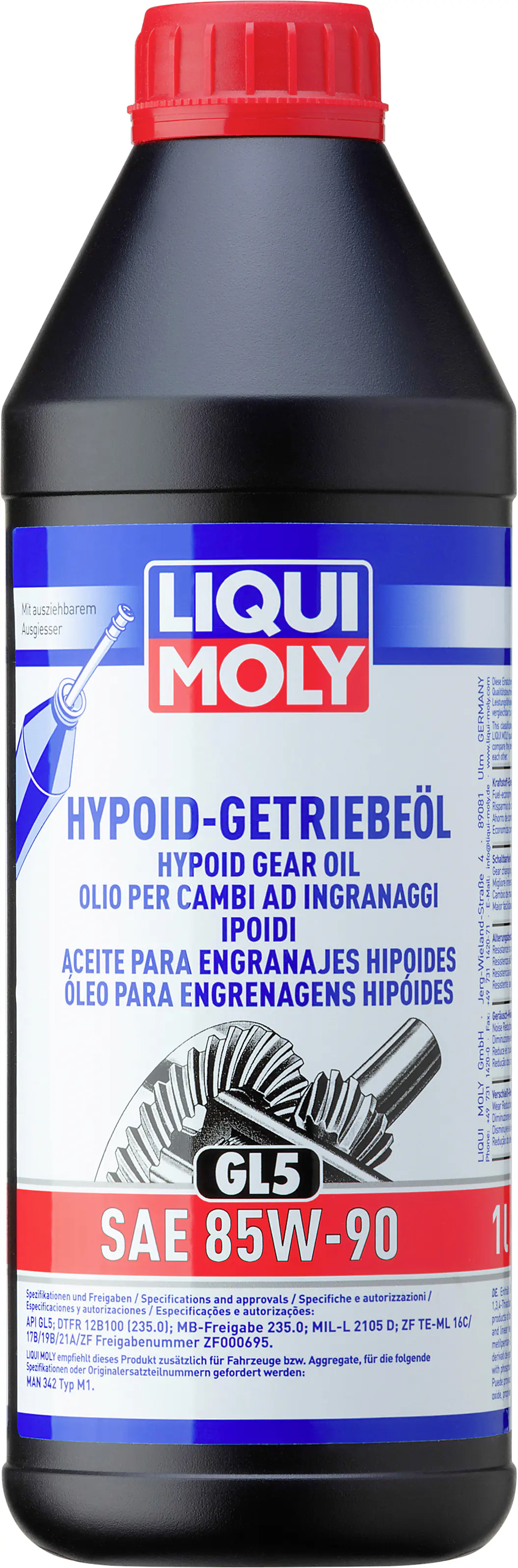 Liqui Molly Hypoid-Getriebeöl (GL5) SAE 85W-90 1 L Liqui Molly Hypoid-Getriebeöl (GL5) SAE 85W-90 1 L