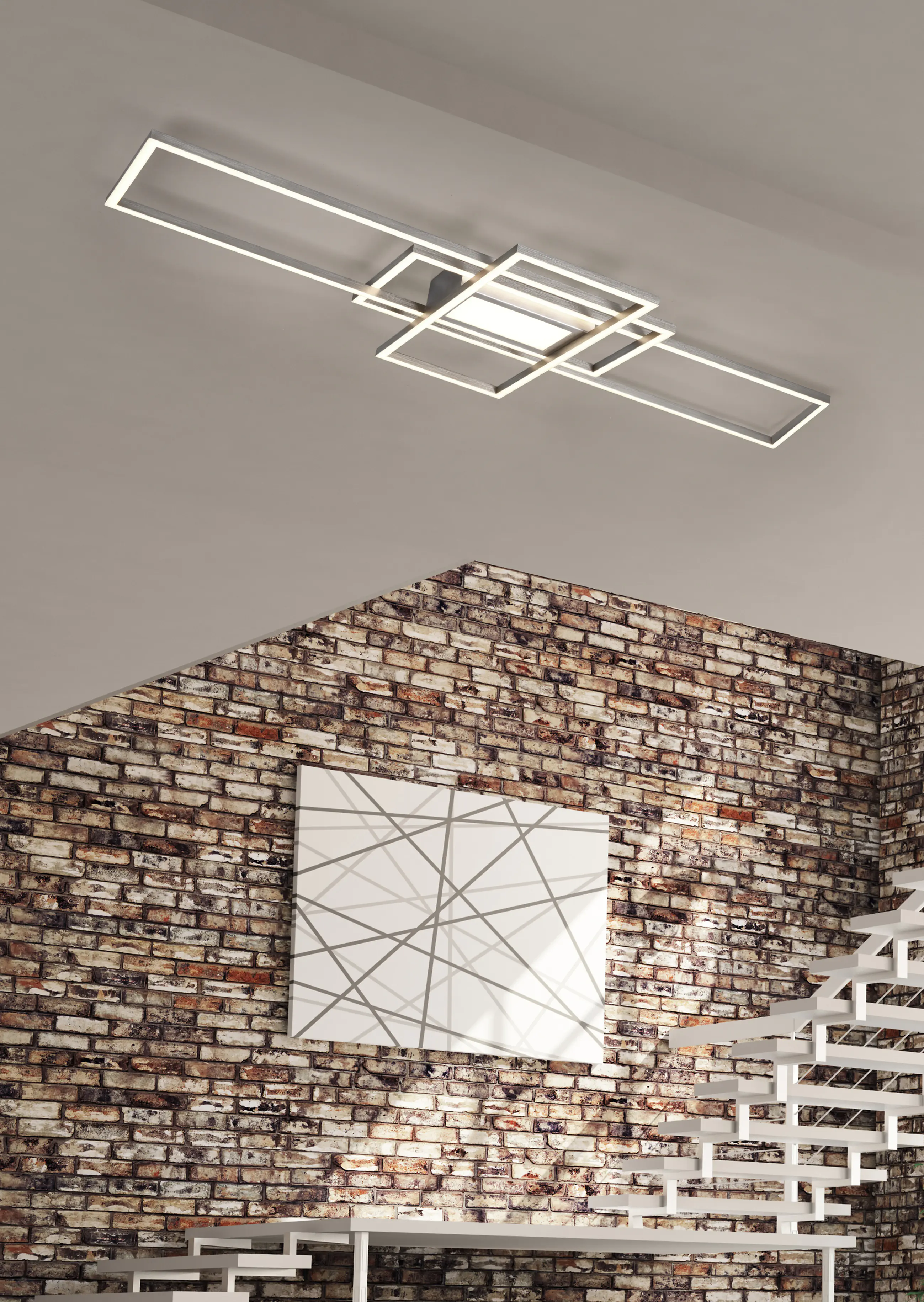 Trio LED Deckenleuchte IRVINE nickel matt Trio LED Deckenleuchte IRVINE nickel matt
