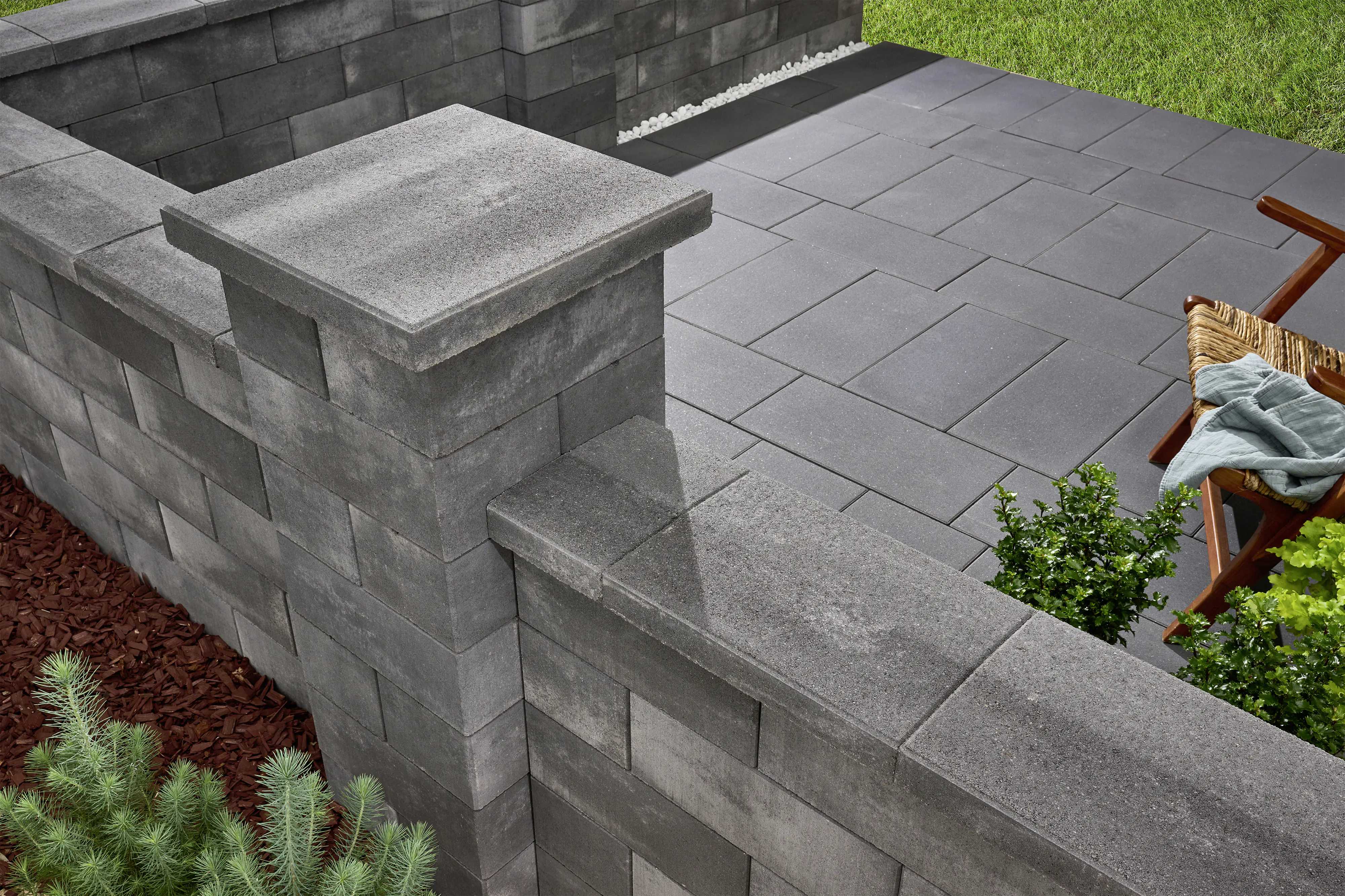 Kann Pfeilderabdeckung Lindeza 48 x 48 x 5,5 cm vulkan-anthrazit