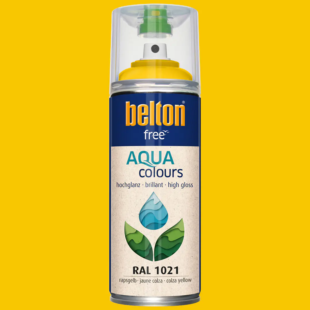 belton free Lackspray AQUAcolours 400 ml rapsgelb hochglanz