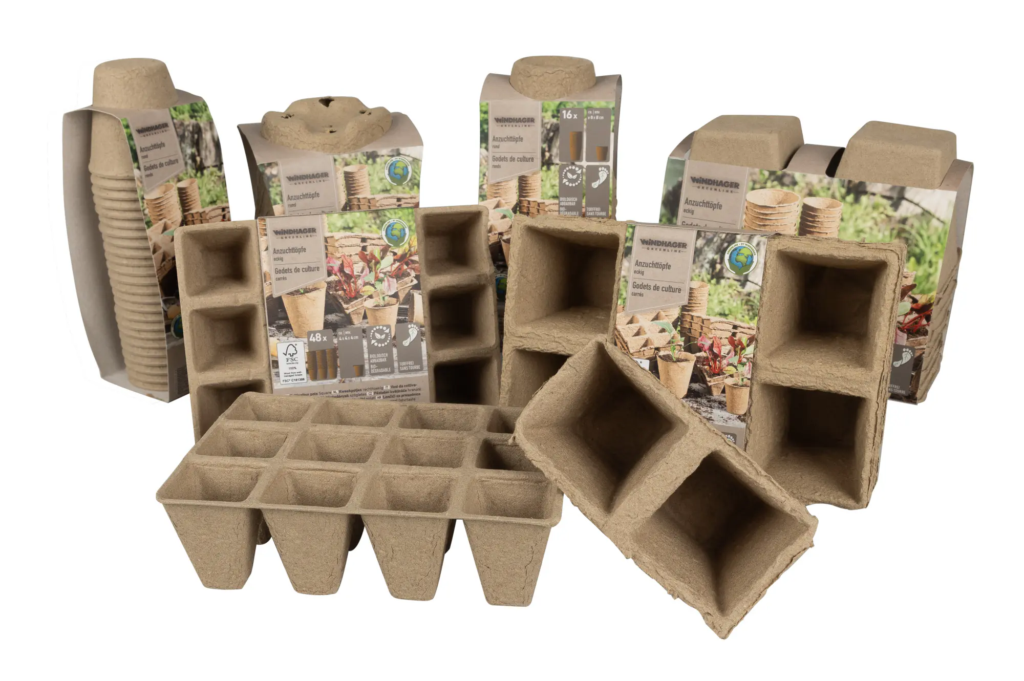 Windhager Anzuchttöpfe Ø 11,5 cm - 5 Stück 