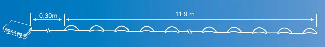 TrendLine LED-Lichterkette Mini Außen 11,9 m kaltweiß mit Timer, 8 Lichteffekten
