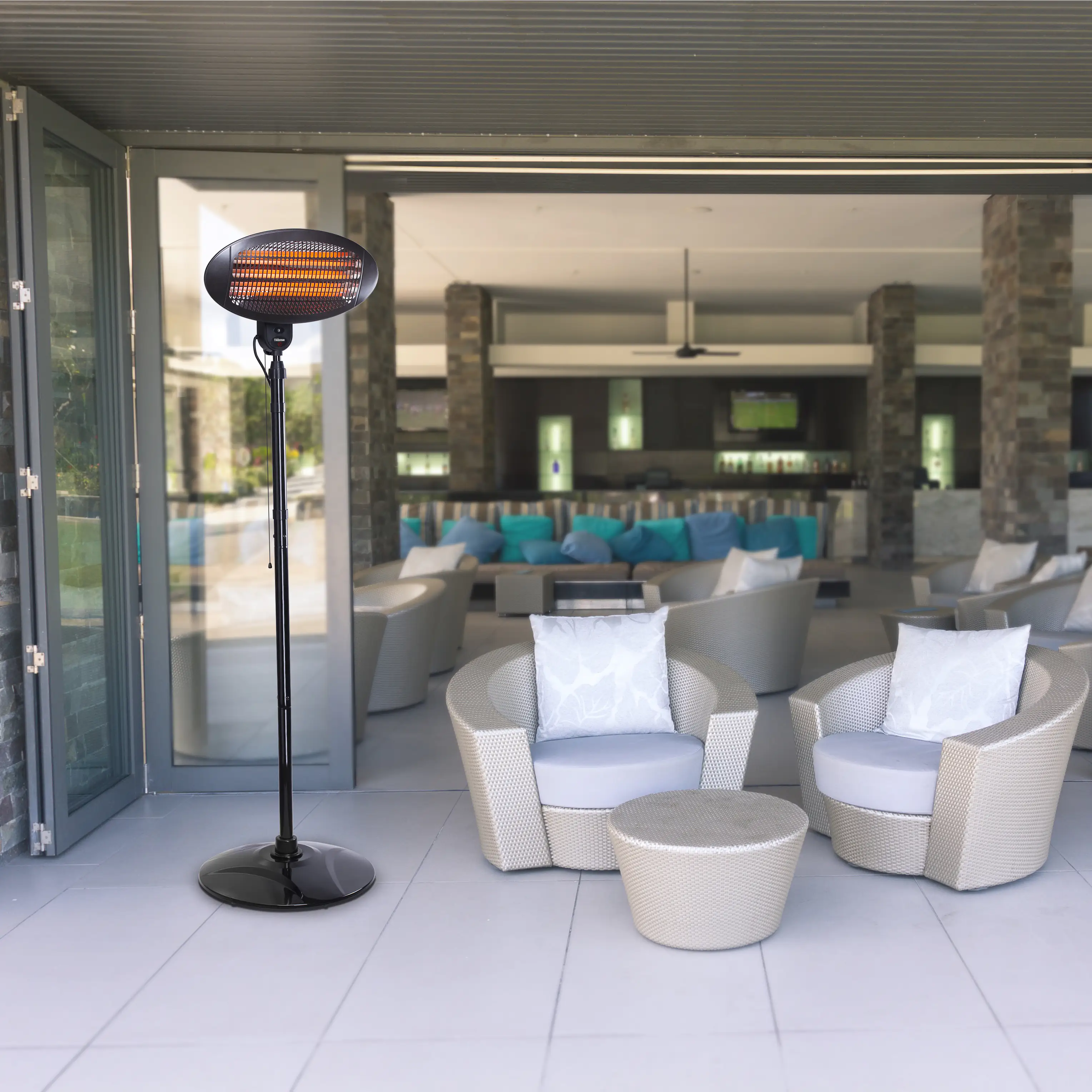 4012294211051_3 Rowi Infrarot Terrassenheizstrahler HIT 2000/3/1 Q 2000 Watt, 3 Heizstufen