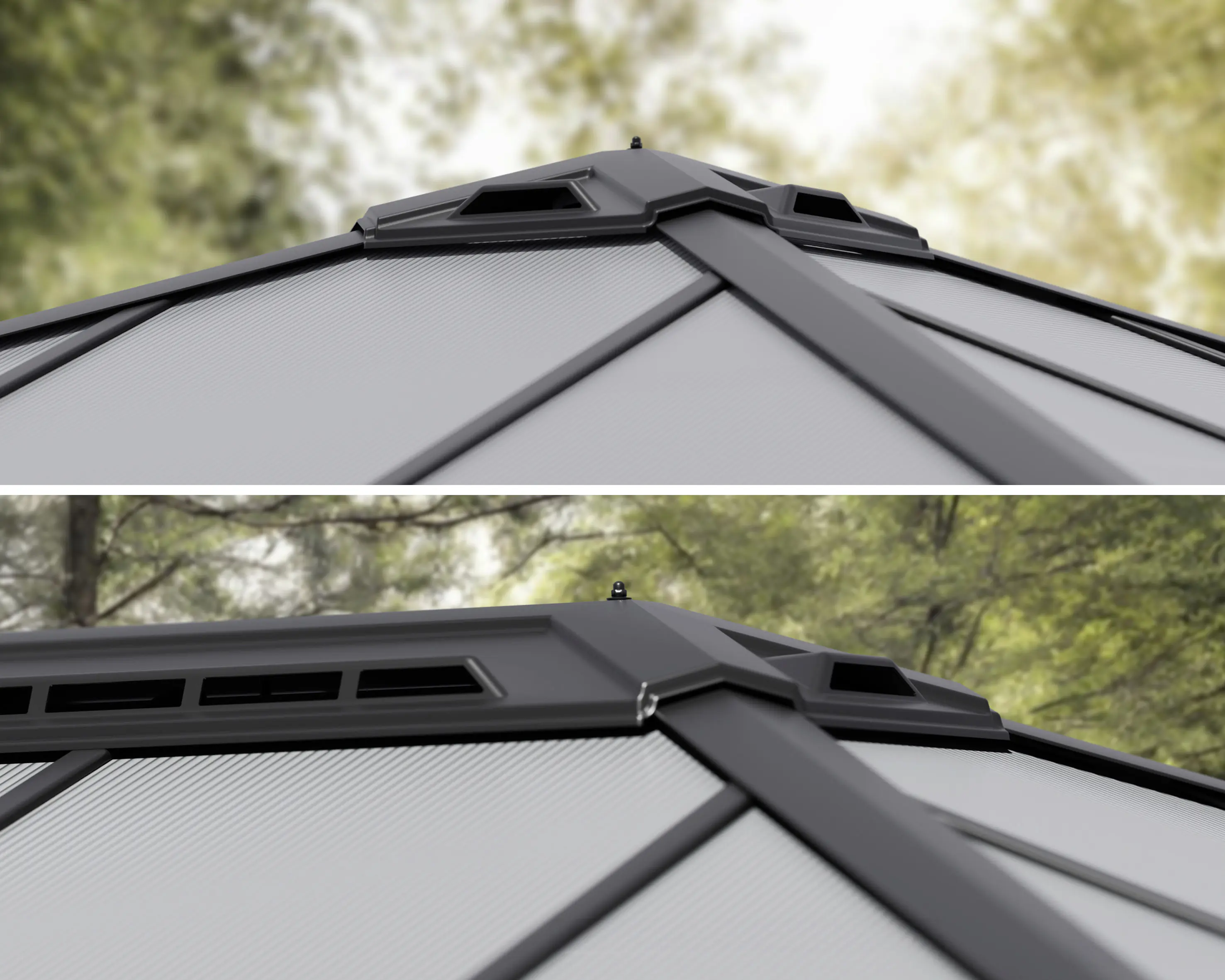 Canopia Carport Colorado 14x14  Grau Alu 426 x 426 cm