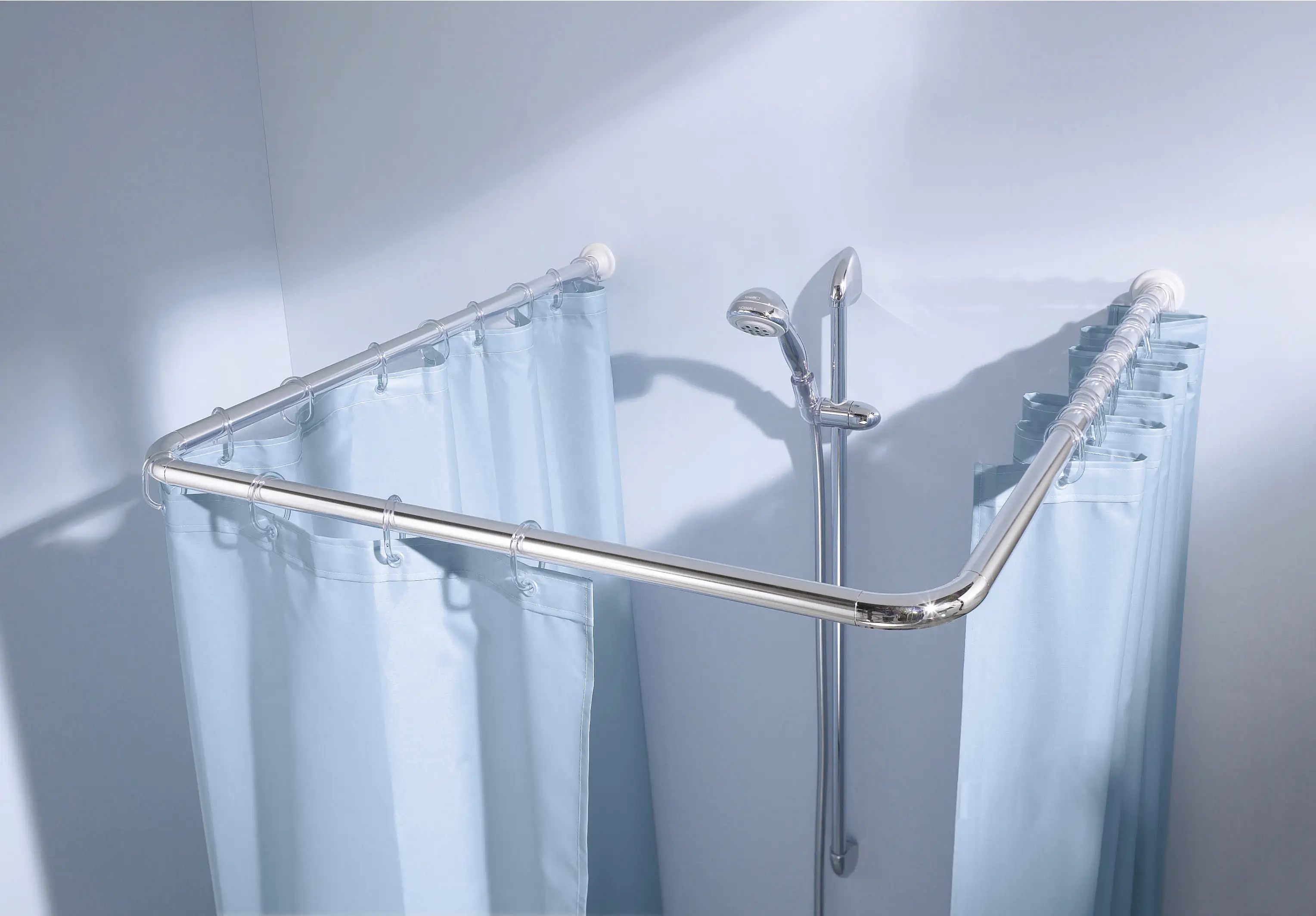 Kleine Wolke Universalstange für Duschvorhang variabel 90 x 90 cm - 80 x 170 cm