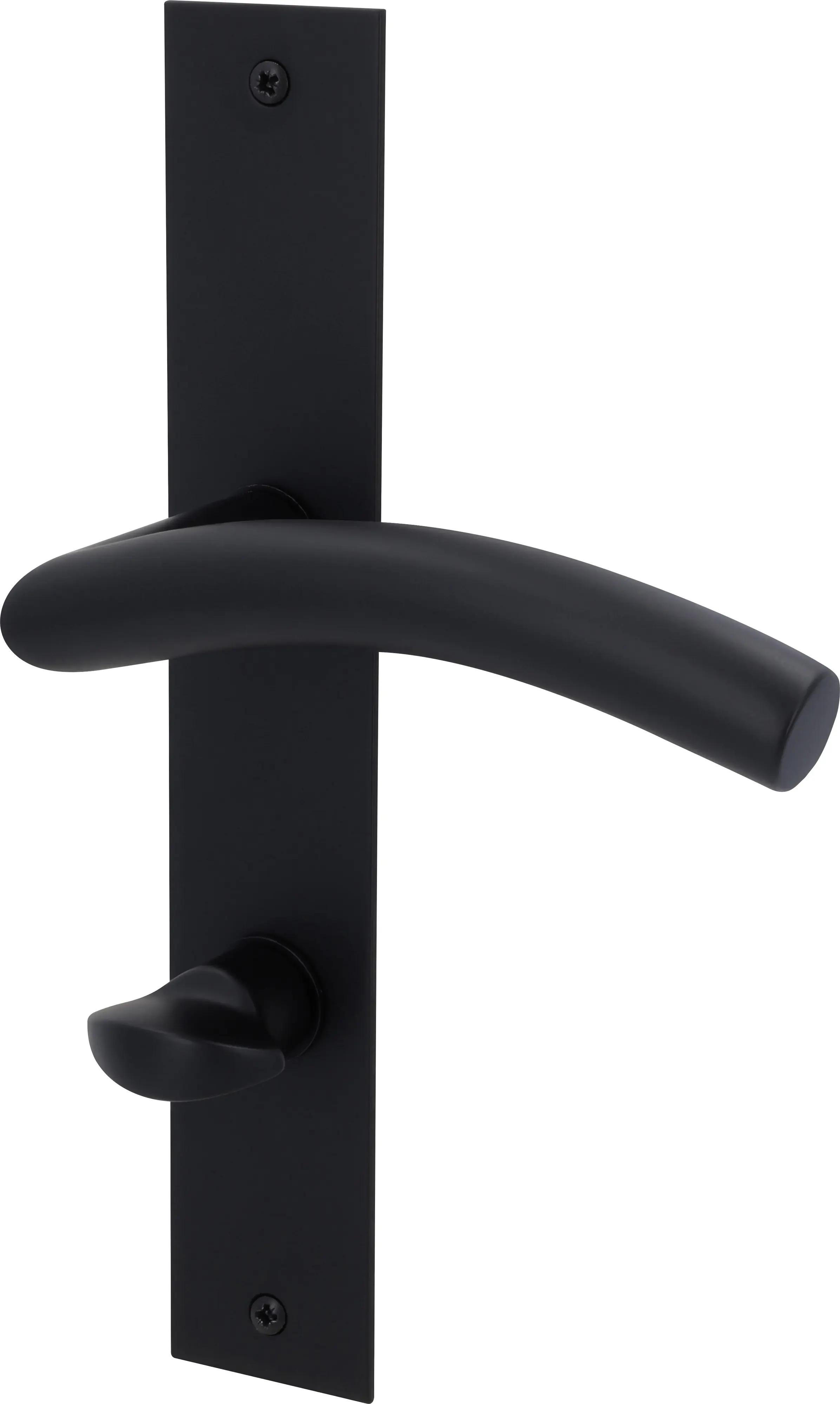 Alpertec Türgarnitur WC Langschild Mauritius Edelstahl schwarz matt eckig 23,5 x 4 cm mit Sperrriegel