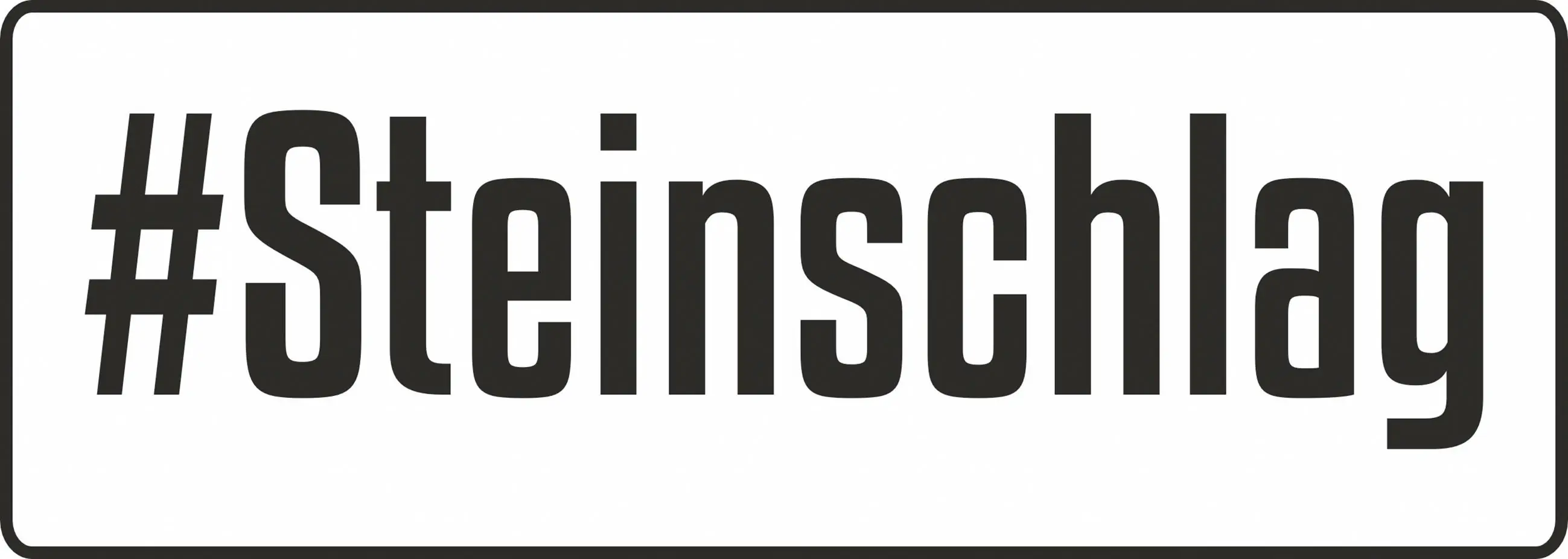Hermann Schütz Autoaufkleber #Steinschlag 4 x 11 cm