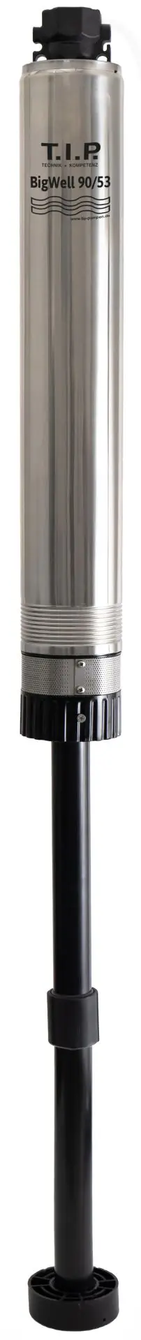 T.I.P. Tiefbrunnenpumpe BigWell 90/53 AUT, 900 Watt, 5.400 l/h, Edelstahl T.I.P. Tiefbrunnenpumpe BigWell 90/53 AUT, 900 Watt, 5.400 l/h, Edelstahl