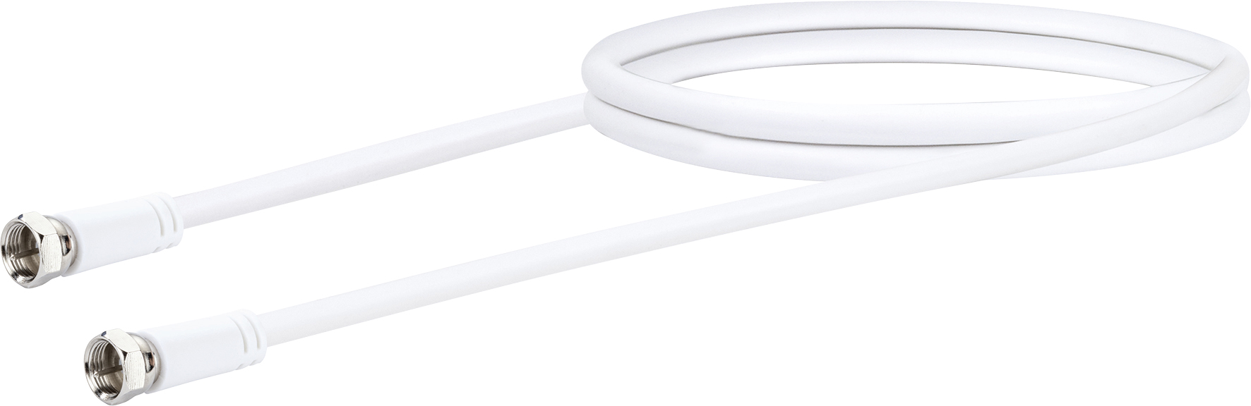 Schwaiger SAT Anschlusskabel KVCHQ15 532 (90dB) weiß, 1,5m, 1x F Stecker / 1x F Stecker