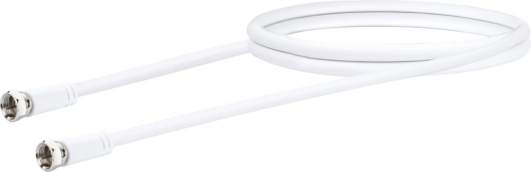 Schwaiger SAT Anschlusskabel KVCHQ15 532 (90dB) weiß, 1,5m, 1x F Stecker / 1x F Stecker