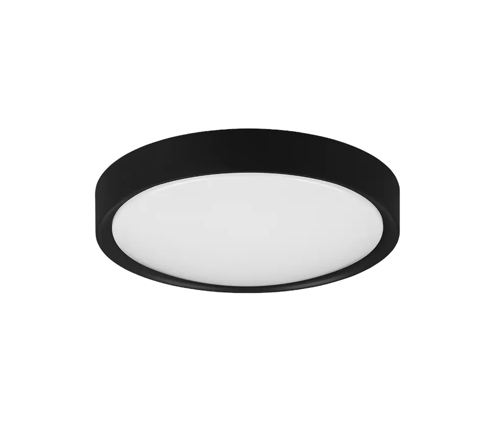 Trio LED-Deckenleuchte Clarimo Ø33 cm schwarz matt warmweiß IP44